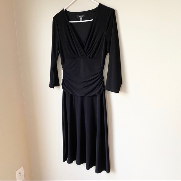 Nine West Women's Ruched-Waist Madelyn Dress | 4 - Picture 2 of 7